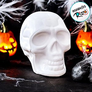 Kit Mini Crânio Halloween - Branco - 6 unidades - Rizzo