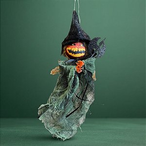 Enfeite de Pendurar Halloween - Bruxa Verde - 27cm - 1 unidade - Cromus - Rizzo