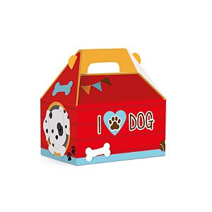 Caixa Maleta Kids Festa Cachorrinhos 12x8x12cm - 10 unidades - Cromus - Rizzo Festas