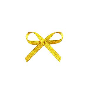Laço Cetim Mosquitinho - Amarelo Ouro- 100 unidades - Rizzo Embalagens