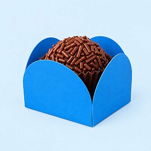 Forminhas para Doces 4 Pétalas Azul 50 unidades NC Toys