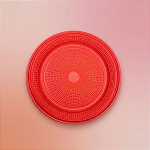 Prato Bolo Descartável 15cm Vermelho 10 unidades Trik Trik