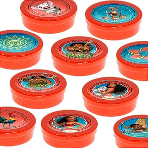Latinha Lembrancinha Laranja - Festa Moana - 8 cm - 20 unidades - Rizzo