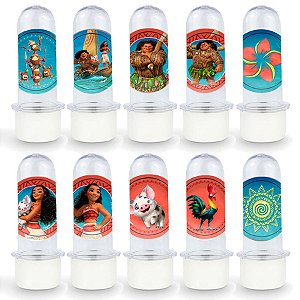 Mini Tubete Lembrancinha Branco - Festa Moana - 8cm - 20 unidades - Rizzo