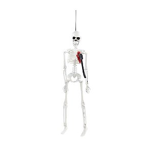 Enfeite para Pendurar - Esqueleto Com Faca No Coração - Halloween - 40cm - 1 unidade - Cromus - Rizzo