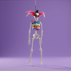 Enfeite para Pendurar - Palhaço Luca - Halloween - 40cm - 1 unidade - Cromus - Rizzo