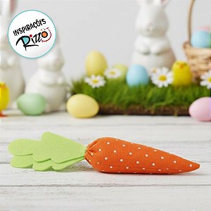 Enfeite Decorativo Páscoa - Cenoura com Bolinhas - 18cm - 1 unidade - Cromus - Rizzo