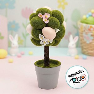 Vaso Decorativo Páscoa - Árvore de Ovos - 35cm - 1 unidade - Cromus - Rizzo