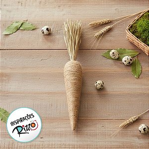 Enfeite Decorativo Páscoa - Cenoura Bege - 65cm - 1 unidade - Cromus - Rizzo