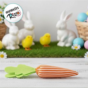 Enfeite Decorativo Páscoa - Cenoura com Listras - 18cm - 1 unidade - Cromus - Rizzo