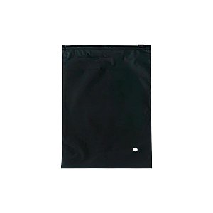 Saco Ziper Preto Com Furo - Preto Fosco - 15x20cm - 50 unidades - Rizzo