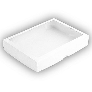Caixa 24 Doces com Visor S9 (19cm x 25cm x 4cm) Branca 10 unidades Assk Rizzo Embalagens