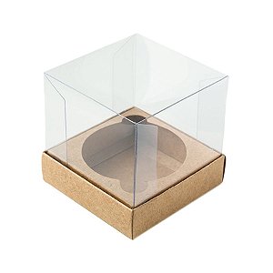 Caixa Mini Bolo GG (10cm x 10cm x 10cm) Kraft 10 unidades Assk Rizzo Embalagens