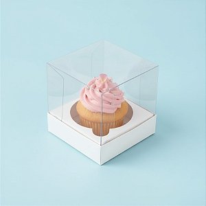 Caixa Mini Bolo M (7cm x 7cm x 7cm) Branca - 10 unidades - Assk - Rizzo Confeitaria