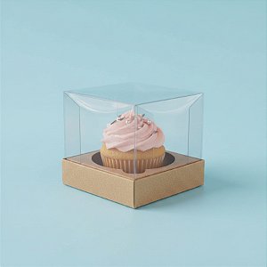 Caixa Mini Bolo M (7cm x 7cm x 7cm) Kraft - 10 unidades - Assk - Rizzo Confeitaria