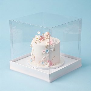 Caixa para Bolo (20cm x 20cm) Branca - 1 unidade - Assk - Rizzo
