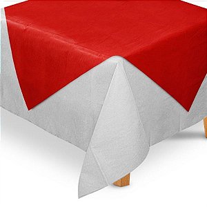 Toalha de Mesa Quadrada Cobre Mancha em TNT (70cm x 70xm) Vermelha 5 unidades - Best Fest - Rizzo Embalagens