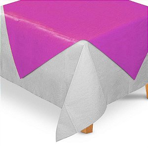 Toalha de Mesa Quadrada Cobre Mancha em TNT (70cm x 70xm) Rosa Pink 5 unidades - Best Fest - Rizzo Embalagens