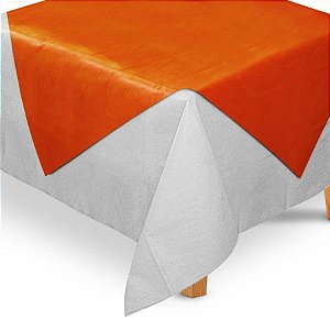 Toalha de Mesa Quadrada Cobre Mancha em TNT (70cm x 70xm) Laranja 5 unidades - Best Fest - Rizzo Embalagens