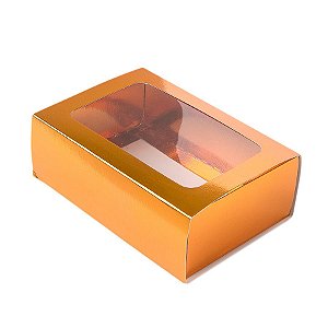Caixa Gaveta com Visor Nº2 (8cm x 12cm x 4cm) Cobre 10 unidades Assk Rizzo Embalagens