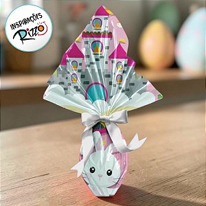 Saco Express 32x32cm para Ovos de 150g a 250g - Castelo Rosa - 5 unidades - Cromus - Rizzo