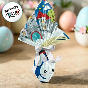 Saco Express 32x32cm para Ovos de 150g a 200g - Castelo Azul - 5 unidades - Cromus - Rizzo