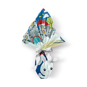 Saco Express 32x32cm para Ovos de 150g a 200g - Castelo Azul - 25 unidades - Cromus - Rizzo