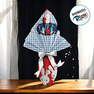 Saco Express 24x24cm para Ovos de 100g a 150g - Contos Páscoa Azul - 25 unidades - Cromus - Rizzo