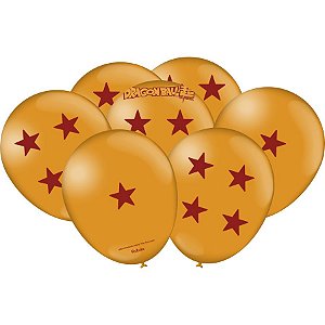 Balão de Festa Decorado Dragon Ball Super 9" 22cm  - 25 unidades - Festcolor - Rizzo