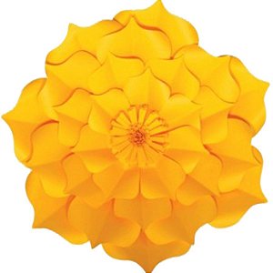 Flor de Papel Decoração Festa - Flor do Campo 39cm M Amarela - Decora Doces - Rizzo Festas
