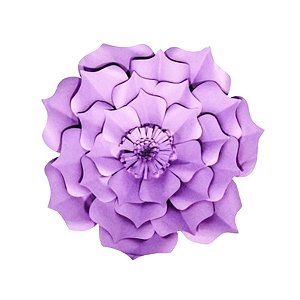 Flor de Papel Decoração Festa - Flor do Campo 27cm PP Lilás - Decora Doces - Rizzo Festas