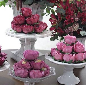 Forminha para Doces Finos - Bela Rosa Seco 1  40 unidades - Decora Doces - Rizzo Festas
