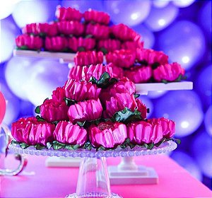 Forminha para Doces Finos - Rosa Maior Pink 40 unidades - Decora Doces - Rizzo Festas