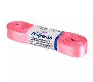 Fita de Cetim Progresso 15mm nº3 - 10m Cor 009 Rosa Pétala - 01 unidade