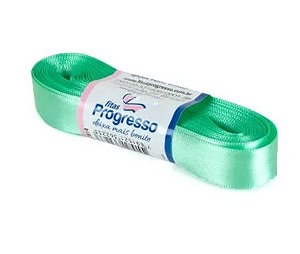 Fita de Cetim Progresso 15mm nº3 - 10m Cor 232 Verde Menta - 01 unidade