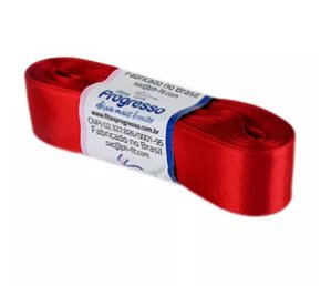 Fita de Cetim Progresso 22mm nº5 - 10m Cor 209 Vermelho - 01 unidade