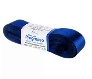 Fita de Cetim Progresso 22mm nº5 - 10m Cor 215 Azul Marinho - 01 unidade