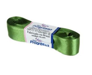 Fita de Cetim Progresso 22mm nº5 - 10m Cor 249 Verde Militar - 01 unidade