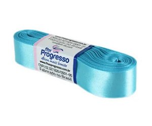 Fita de Cetim Progresso 22mm nº5 - 10m Cor 386 Verde Água - 01 unidade