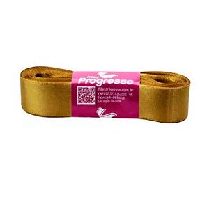 Fita de Cetim Progresso 22mm nº5 - 10m Cor 1353 Dourado - 01 unidade