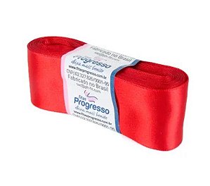 Fita de Cetim Progresso 38mm nº9 - 10m Cor 209 Vermelho - 01 unidade