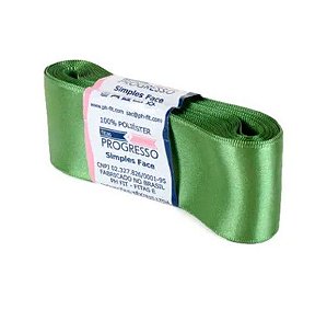 Fita de Cetim Progresso 38mm nº9 - 10m Cor 249 Verde Militar - 01 unidade