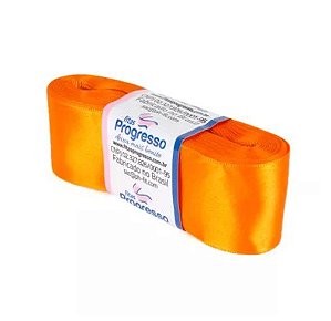 Fita de Cetim Progresso 38mm nº9 - 10m Cor 066 Laranja - 01 unidade