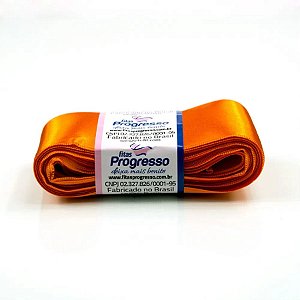 Fita de Cetim Progresso 50mm nº12 - 10m Cor 066 Laranja - 01 unidade