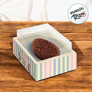 Caixa New Moldura para Meio Ovo Com Visor - Doce Páscoa - 6 unidades - Cromus - Rizzo