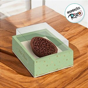 Caixa New Moldura para Meio Ovo Com Visor - Quinn Verde - 6 unidades - Cromus - Rizzo