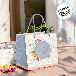 Sacola Premium Para Caixa Meio Ovo - Florens - 22x20x14cm - 1 unidade - Cromus - Rizzo