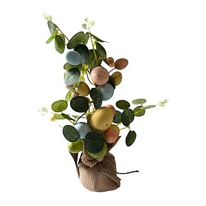 Enfeite Decorativo de Páscoa - Mini Arvore com Ovos Coloridos - 36cm - 1 unidade - Rizzo