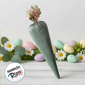 Enfeite Decorativo de Páscoa - Cenoura Azul e Verde - 30cm - 1 unidade - Rizzo