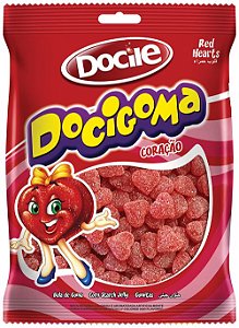 Bala de Goma Coracao Vermelho Docigoma 240g - Docile - Rizzo Embalagens